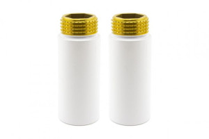 Przedłużka biały mat dł. 50 mm GZ 1/2 x GW1/2 2szt