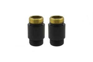 Przedłużka czarny mat dł. 20 mm GZ 1/2 x GZ1/2 2szt