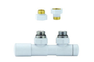 Zawór regulacyjny 50mm TWINS biały strukturalny lewy GZ1/2