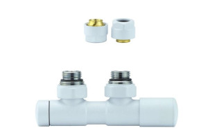 Zawór regulacyjny 50mm TWINS biały strukturalny prawy Cu