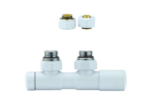 Zawór regulacyjny 50mm TWINS biały strukturalny prawy Pex