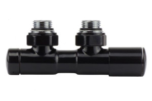 Zawór regulacyjny 50mm TWINS czarny błyszczący prawy