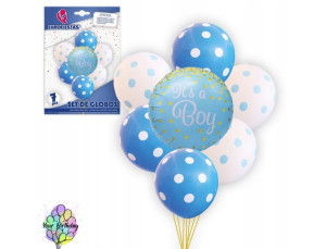Zestaw Balonów Baby Shower It's A Boy 7szt