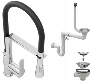 Vegas Chrom Bateria Kuchenna + Syfon Chrom1 Kom