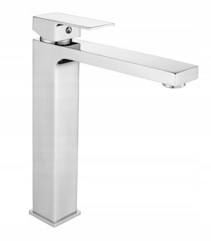 Cube Chrom Bateria Umywalkowa Wysoka Nablatowa