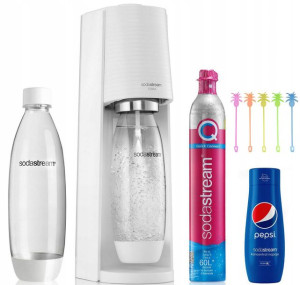 Saturator SodaStream Terra BIAŁY + syrop PEPSI