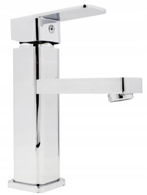 Bateria Umywalkowa Chrom Kwadratowa Niska Caro
