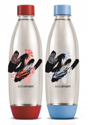 Soda Stream butelka Fuse x2 niebieska czerwona 1L