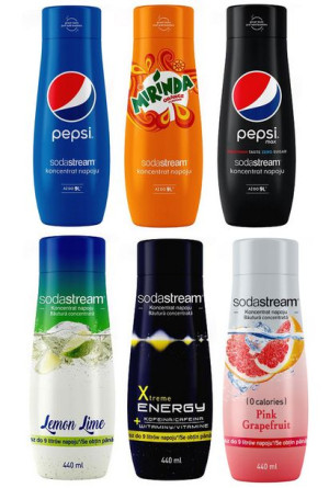 Soda Stream koncentrat x6 ZESTAW syropów do wody