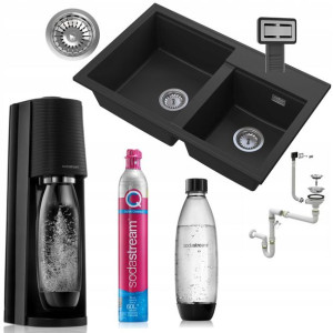 Zlewozmywak granitowy HEKTOR + SodaStream Terra
