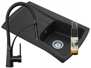 Zlew New Line Granitowy Granitan + Bateria Nexo