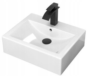 Umywalka Nablatowa Ceramiczna Biała Bilbao