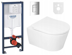 Grohe Stelaż Przycisk Zestaw Miska Wc Wisząca Desk