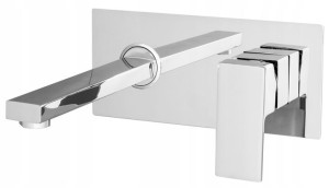 Cube Chrom Bateria Umywalkowa Podtynkowa Kwadratow