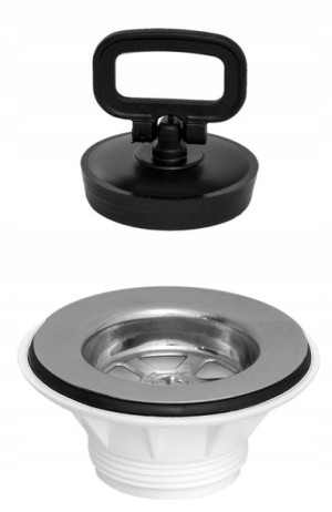 Sitko Do Zlewu 80mm Z Korkiem Spustowym 1s040wh