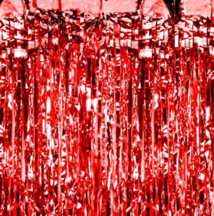 Kurtyna imprezowa czerwona 100 x 200 cm