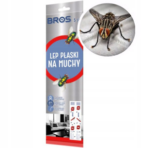 BROS LEP płaski na MUCHY MUSZKI KOMARY op. 5szt
