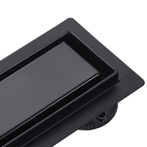 Aquauno 360 Drain Odpływ Liniowy 50 Cm Czarny Z Obrotowym Syfonem