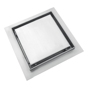 Aquauno Square 2w1 Odpływ Liniowy 15x15 Cm Chrom Kwadratowy Pod Płytkę