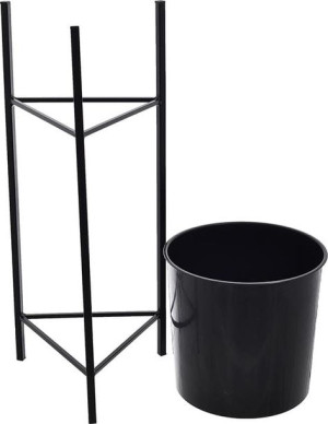 Kwietnik Stojak Podstawka Ozdoba Loft 60 Cm +doniczka Zestaw
