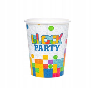 Kubeczki papierowe Klocki 220 ml 6 szt. Block Party