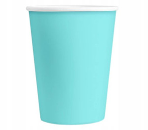 Kubek papierowy turkusowy 6 szt. 220 ml