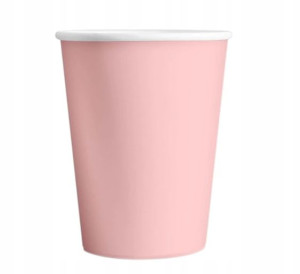 Kubek papierowy różowy 6 szt. 220 ml