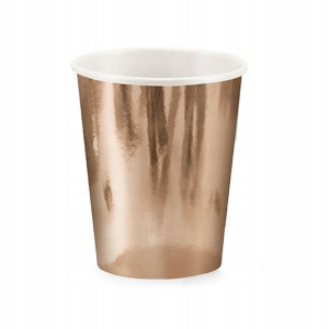 Kubeczki rose gold papierowe 6 szt.