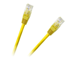 Patchcord kabel UTP 8c wtyk-wtyk 1,5m CCA żółty  cat.6e