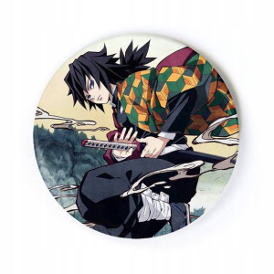 Przypinka anime Demon Slayer Giyu Tomioka 58 mm