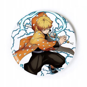 Przypinka anime Demon Slayer Zenitsu 58 mm