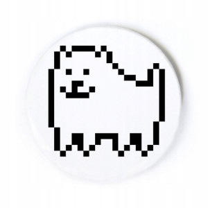 Przypinka Undertale - Annoying Dog, biała 58 mm