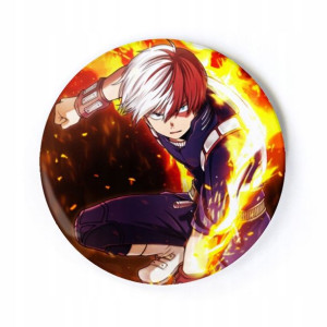 Przypinka anime My Hero Academia Todoroki 58 mm