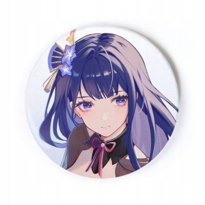 Przypinka anime gra Genshin Impact Raiden Ei 58 mm