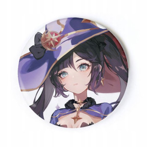 Przypinka anime gra Genshin Impact Mona duza 58 mm