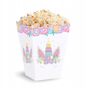 Pudełka Jednorożec Unicorn popcorn 3 szt.
