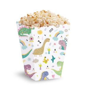 Pudełka Kubełek na Popcorn DINOZAURY Urodziny 5 szt.