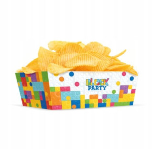 Pudełka na przekąski KLOCKI 6x15cm 3 szt. PARTY