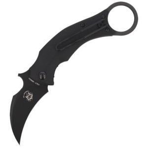 Nóż FOX Karambit Black Bird by Bastinelli G10 Black, Black Idroglider (FX-5