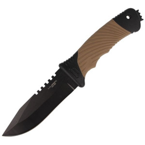 Nóż Herbertz Solingen Hit Coyote Brown Plastic / Rubber, Black Blade (58541