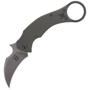 Nóż FOX Karambit Black Bird by Bastinelli G10 OD Green, Stone Washed (FX-59