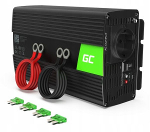 Przetwornica GreenCell 12Vna230V 1000W/2000W Pełny