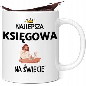 Kubek Biały Prezent dla Księgowej Księgowego 330ml