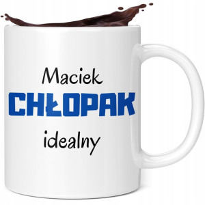 Kubek Prezent Dzień Chłopaka Biały 330ml IMIĘ