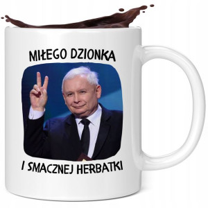 Kubek Śmieszny Pis Kaczyński Smacznej Kawusi Wzory