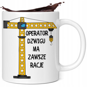 Kubek Dla Budowlańca Operator Dzwigu Żurawia Wzory