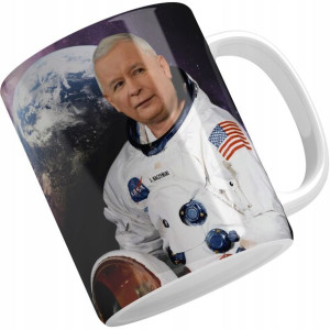 Kubek Śmieszny Pis Kaczyński Nasa Astronauta Mem