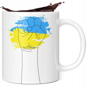Kubek Pięść Solidarni Z Ukrainą Wolna Ukraina