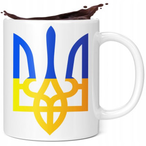 Kubek Solidarni Z Ukrainą Wolna Ukraina! Herb