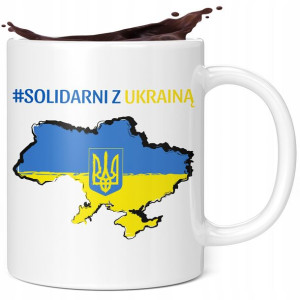 Kubek Solidarni Z Ukrainą Wolna Ukraina! Mapa